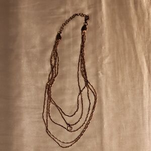 Elegant Gold Multi-Strand Short Necklace